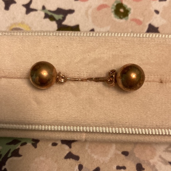 Women’s Henri Bendel Rose Gold Ball Earrings - Picture 2 of 2